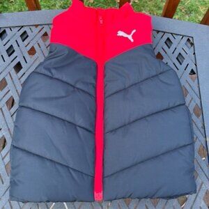 Puma New WO Tags Puma Boys Girls Puffer Vest Size 3-4 Color: Black/Red